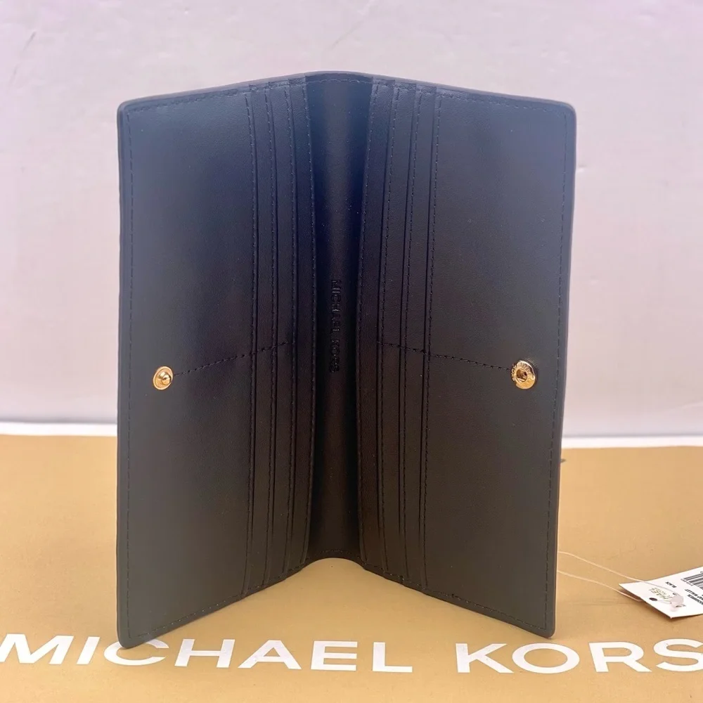 Michael Kors Reed Large Snap Bifold Wallet Black